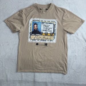 Ol Dirty Bastard ODB Brooklyn Zoo Beige Short Sleeve Graphic Shirt Men's Medium